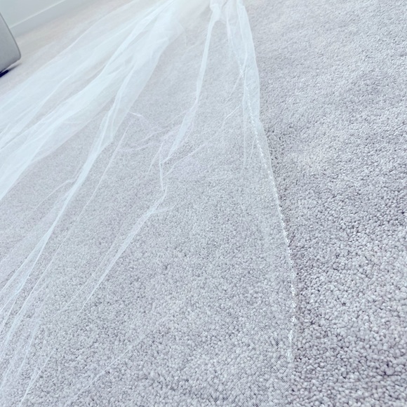 Beaded Cathedral Length Veil + Garment Bag - Picture 9 of 13